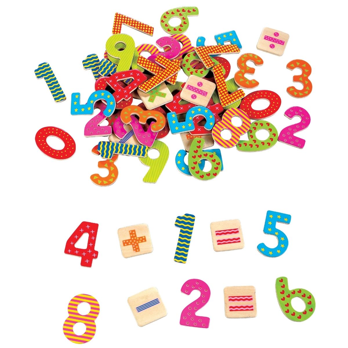 Lelin Numeri Magnetici - 60 Pezzi Per Bambini, Giocattolo Educativo Multicolore, 30606