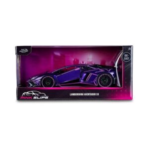 JADA TOYS – Lamborghini Aventador Bleue – Échelle 1/24 – Série Pink Slips