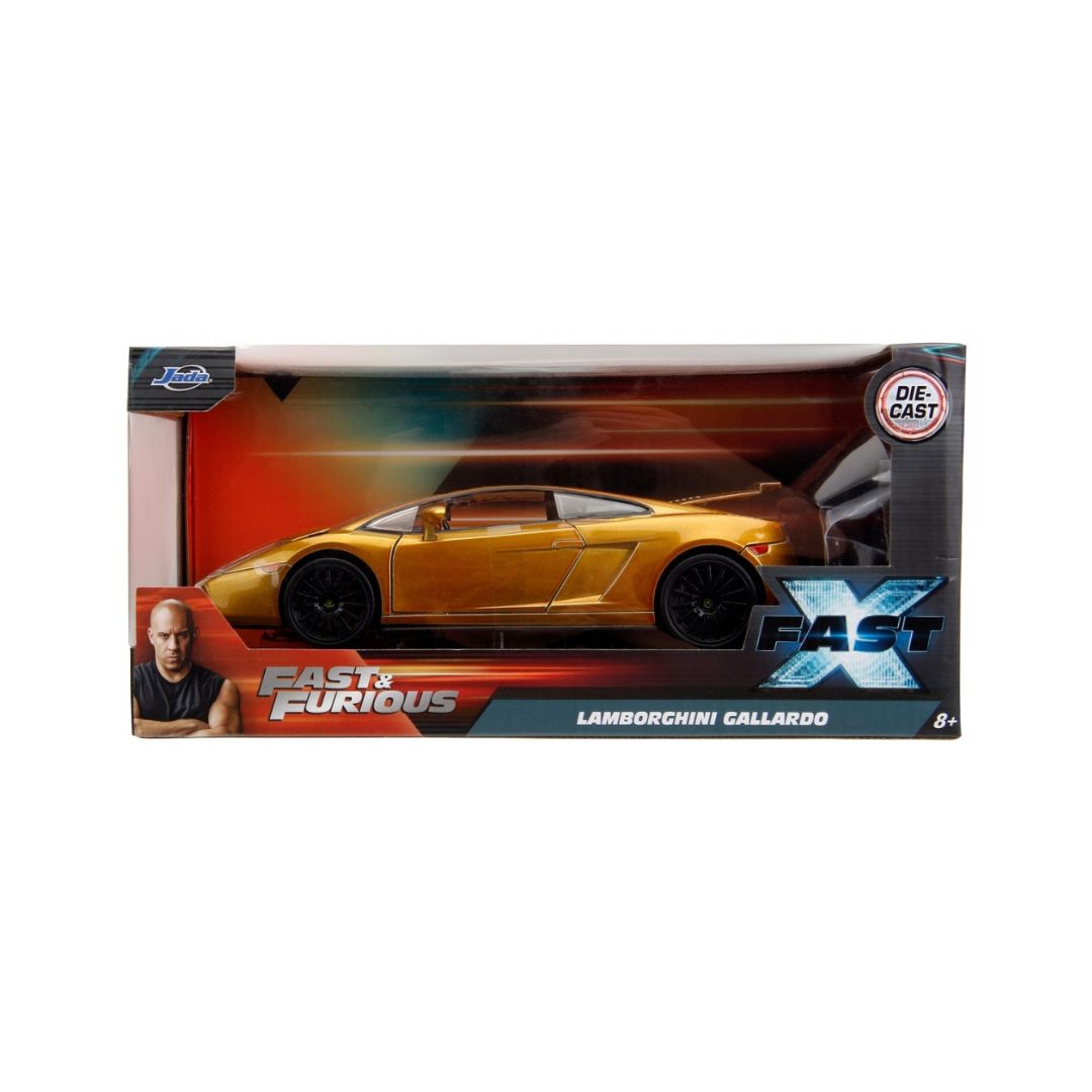 JADA Toys Fast & Furious Lamborghini Gallardo Gold Diecast Model (1:24 Scale)